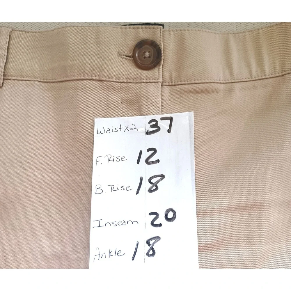 Counterparts Capri Pants Women 16 Khaki Good Comfy Stretch Cotton Cropped Preppy